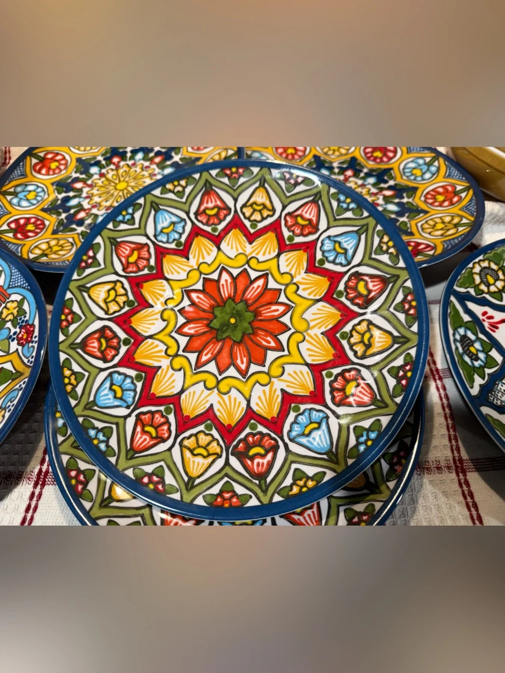 New Rare Pottery Barn Talavera Melamine Dining/Serving Set